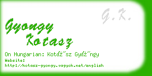 gyongy kotasz business card